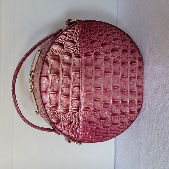 Brahmin Lane top handle Lotus canteen metallic leather handbag - Picture 5 of 15